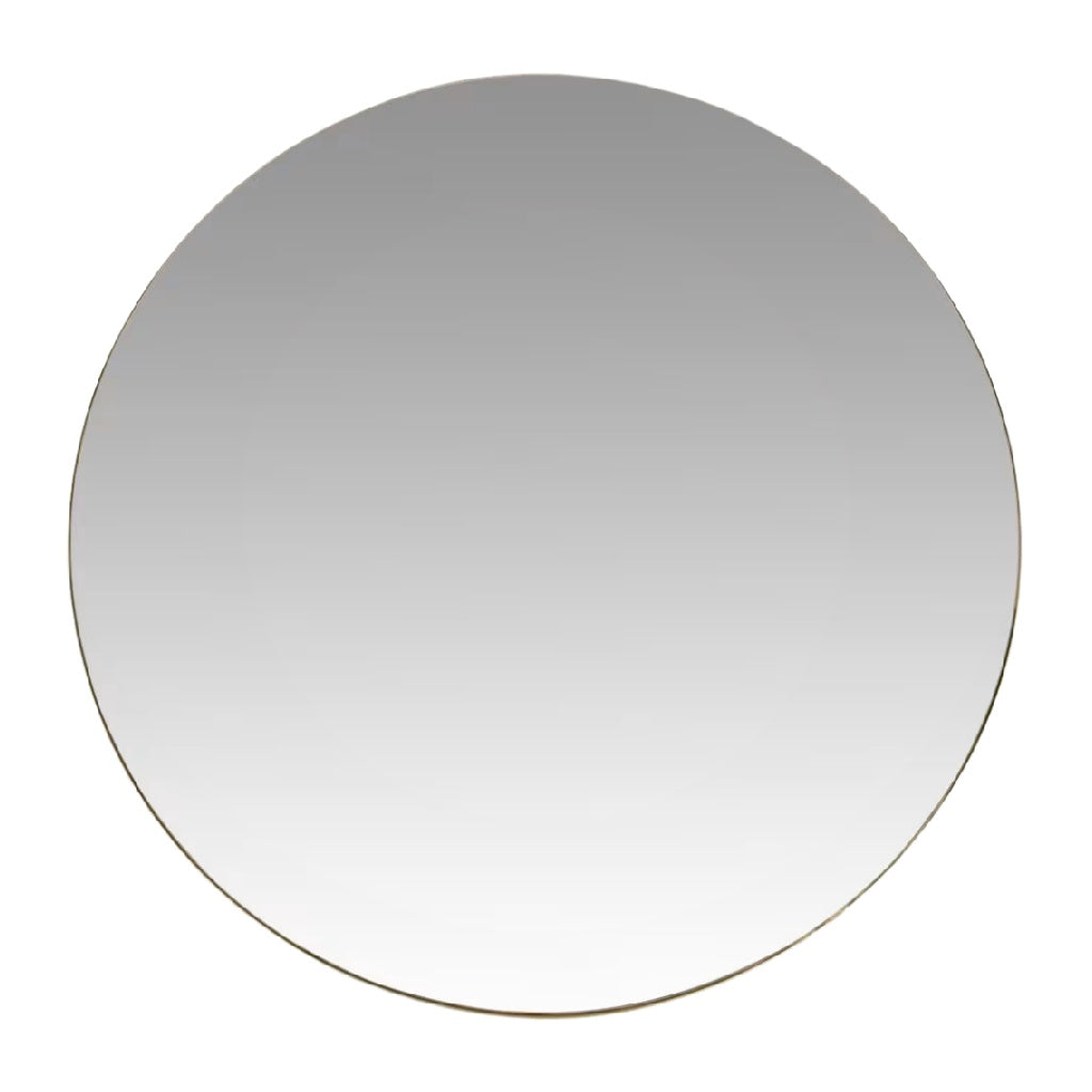 Miroir Rond avec Cadre Métallique Doré